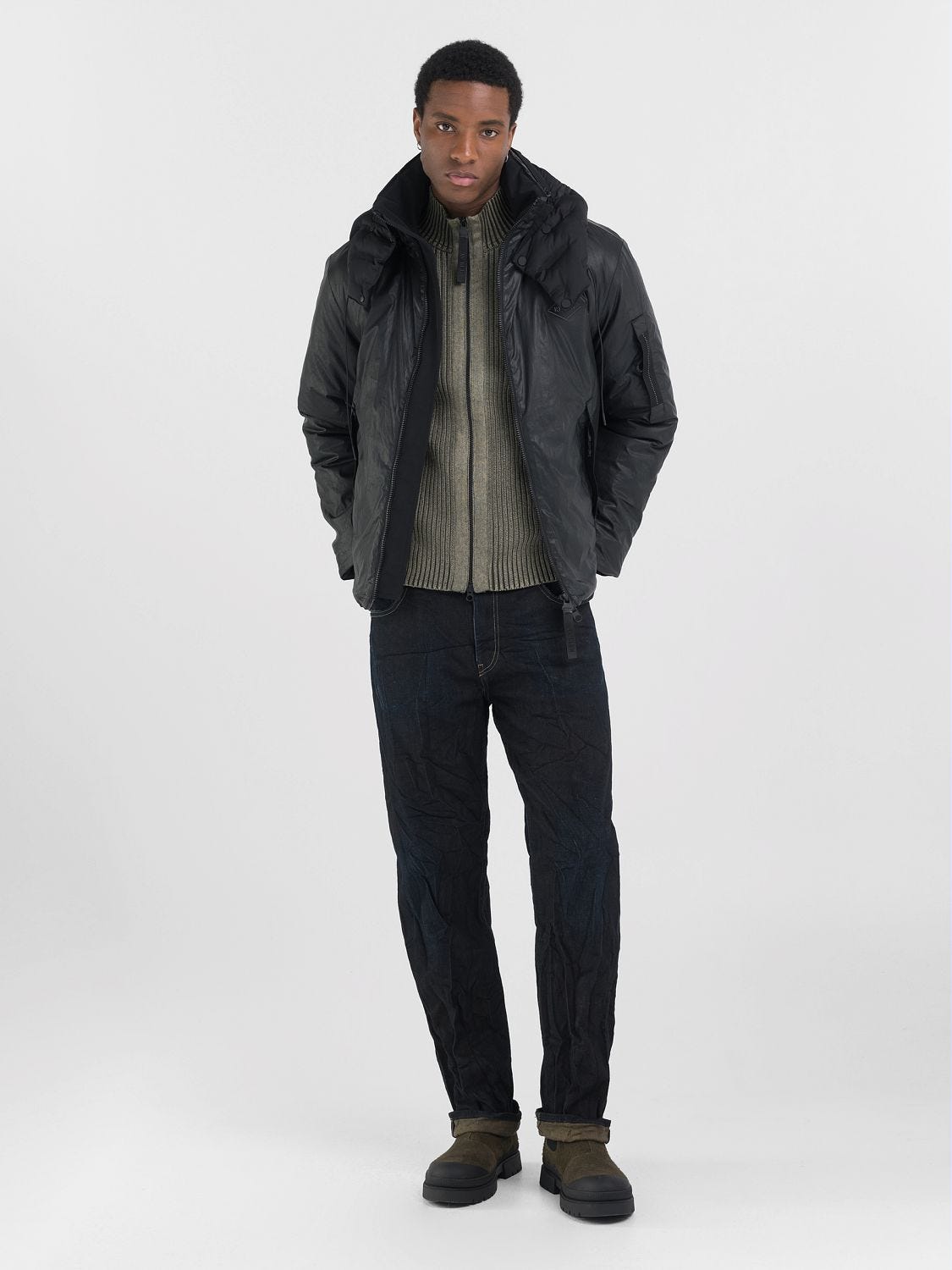 HOODED POPLIN JACKET