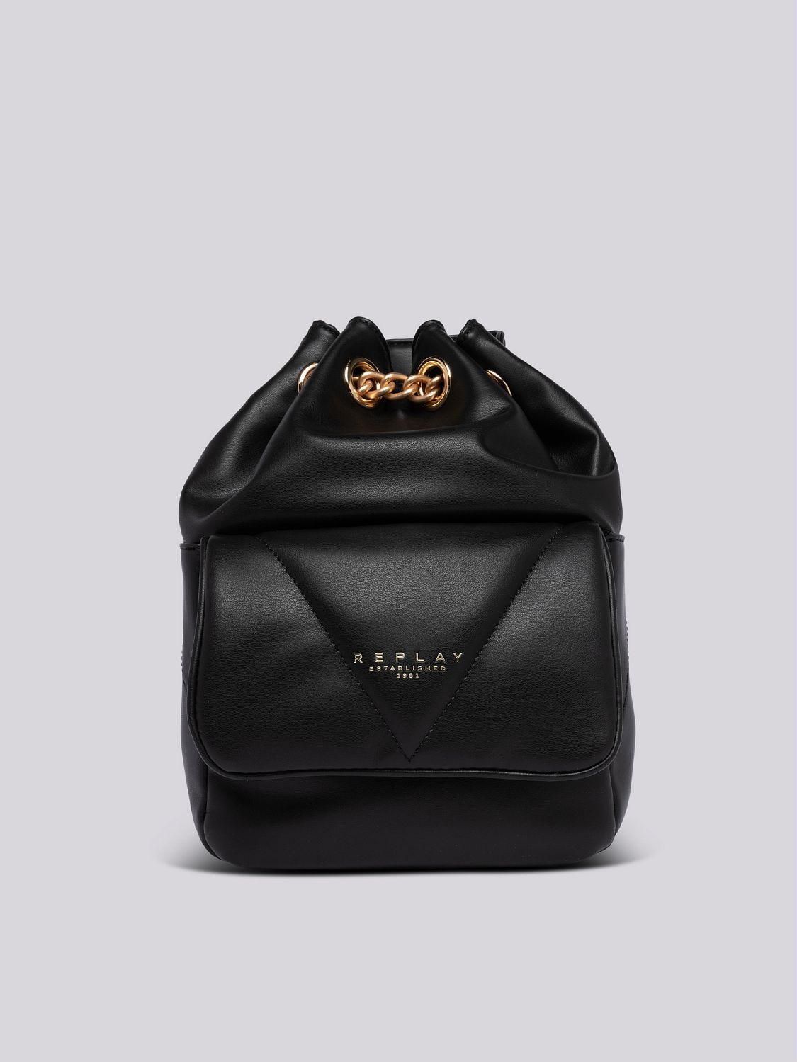 Drawstring backpack in recycled pu