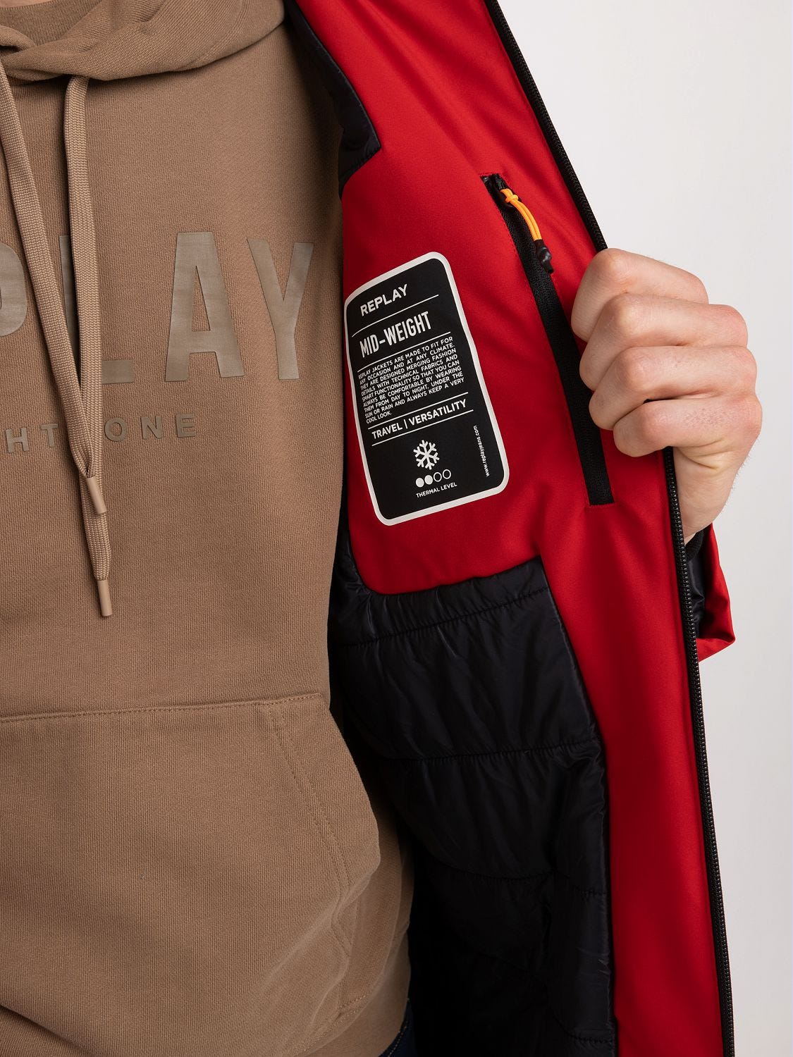 Replay red hot sale jacket