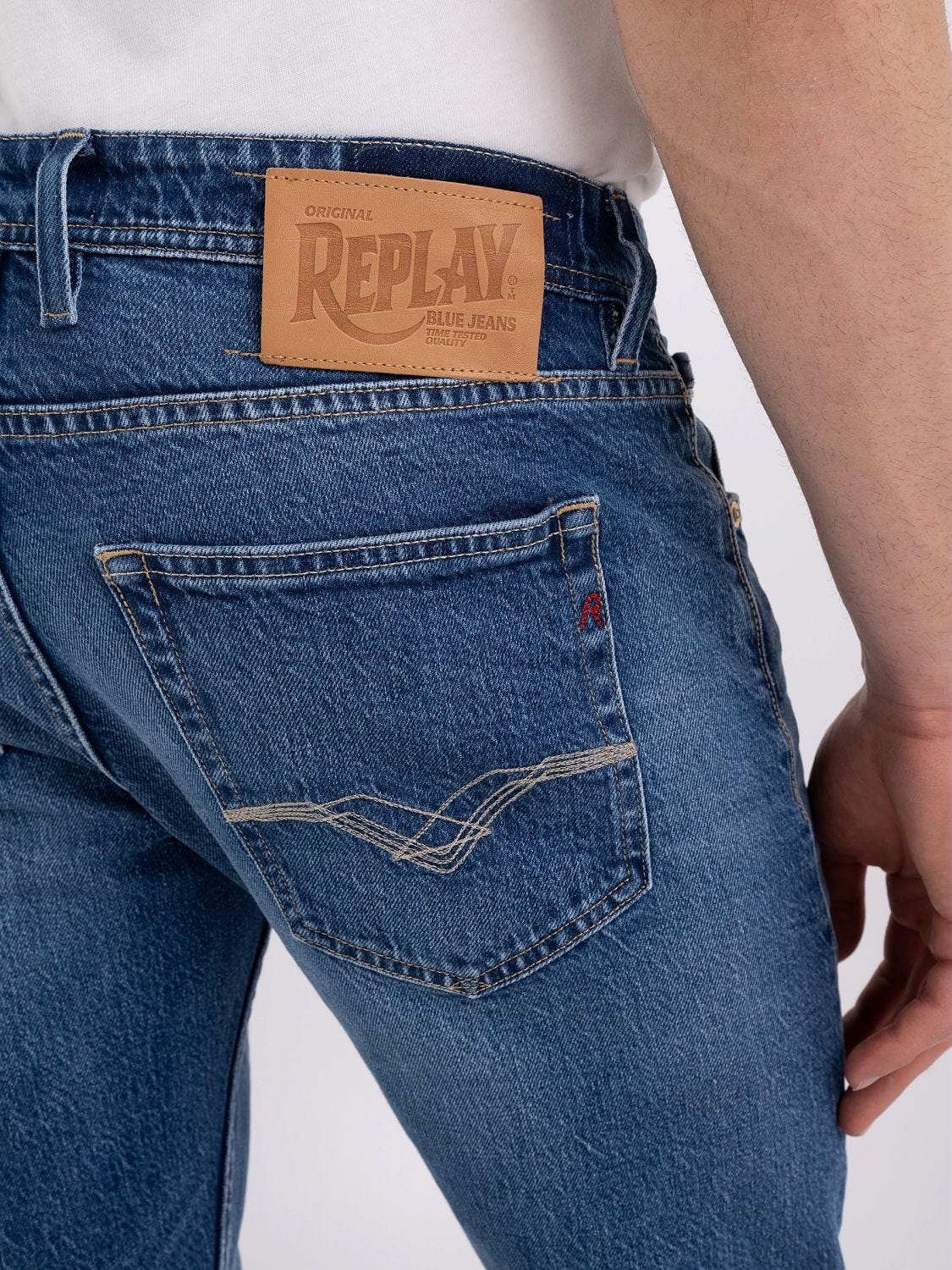 Original replay blue jeans outlet
