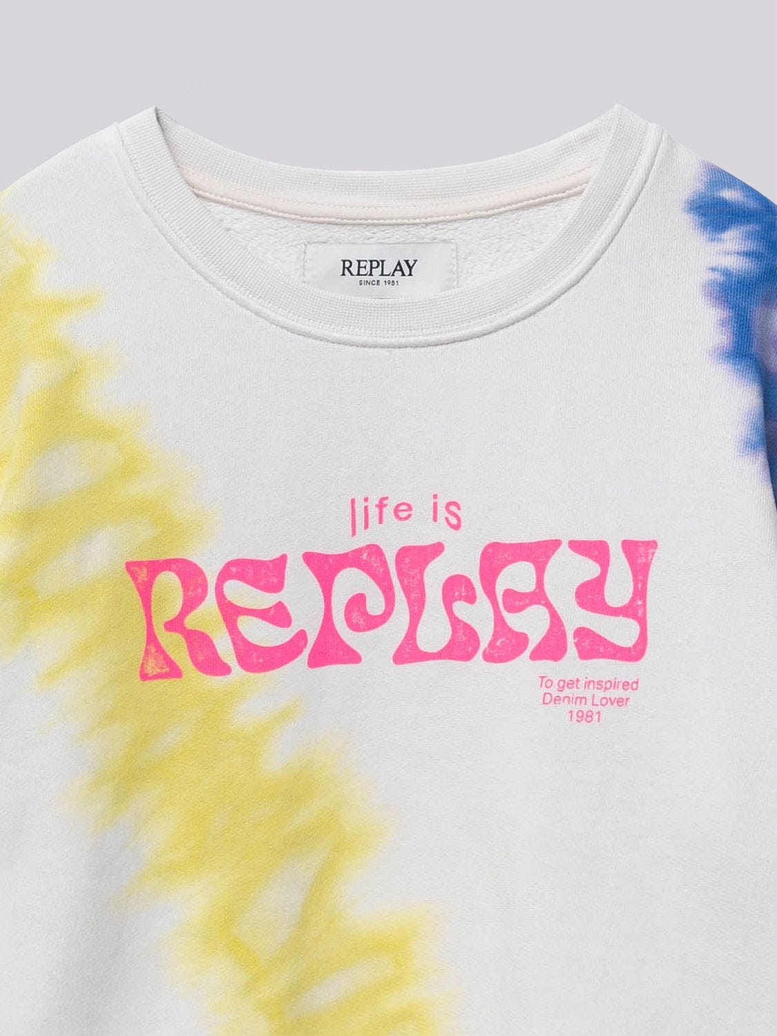 Tie dye white sweatshirt hotsell