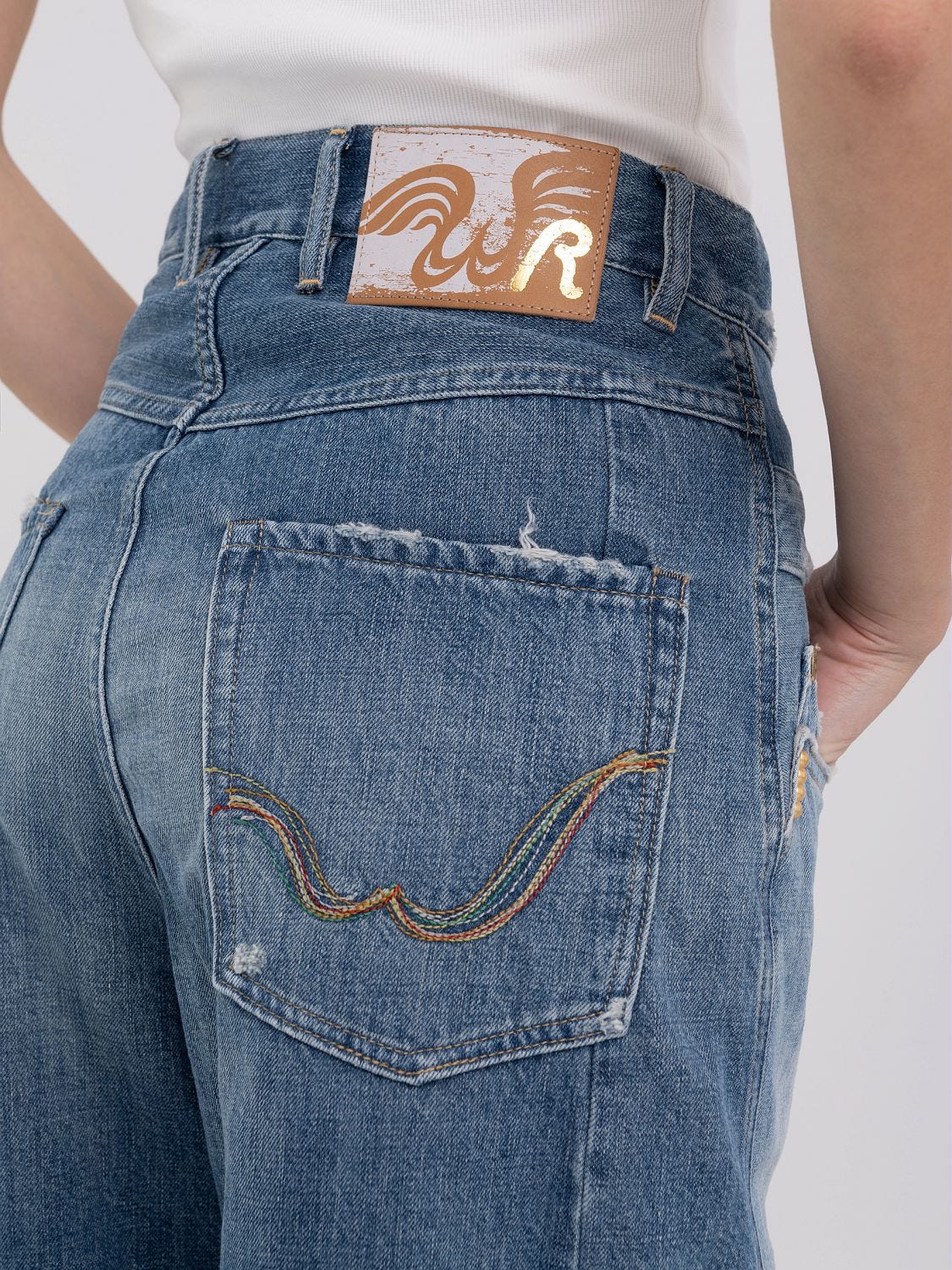 We Are Replay wide leg jeans