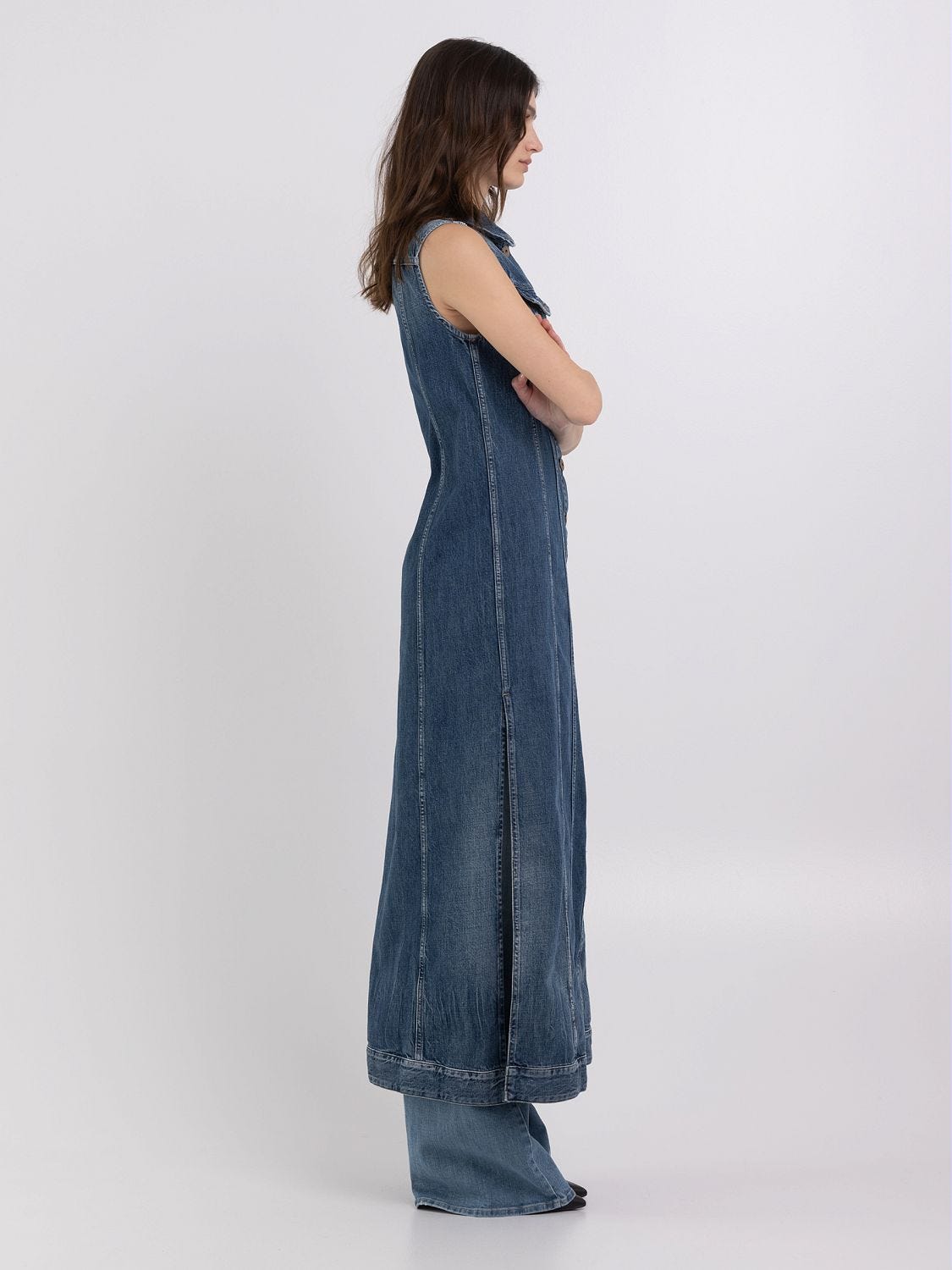 Long jeans outlet vest