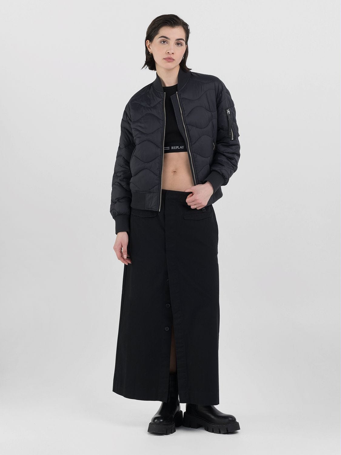 Replay bomber jacket womens clearance