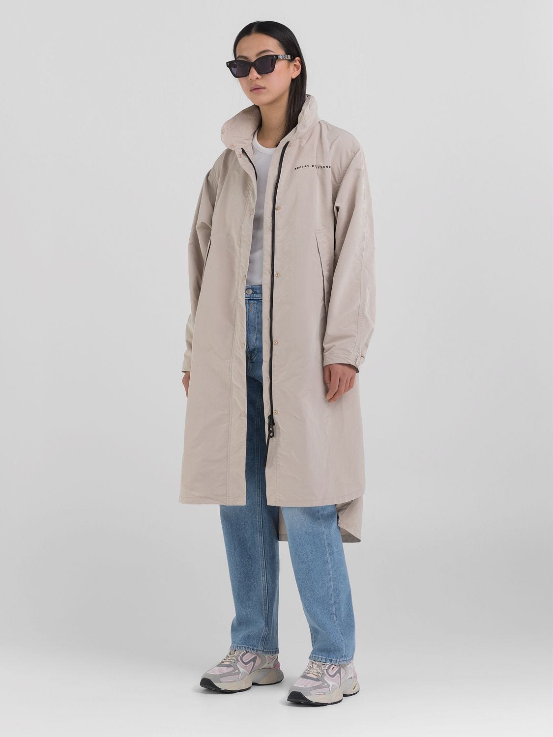 Long nylon jacket online