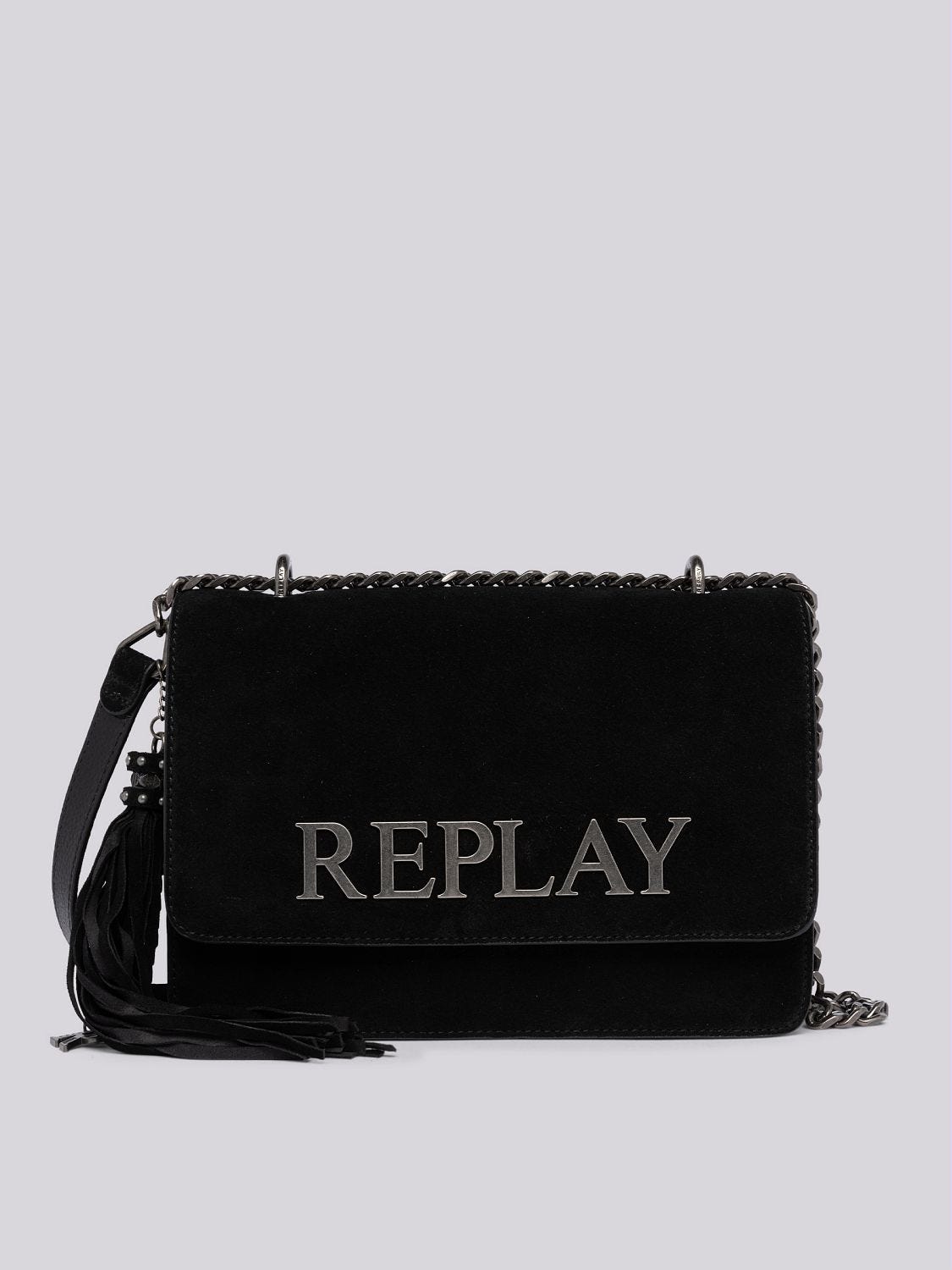 REPLAY suede crossbody bag