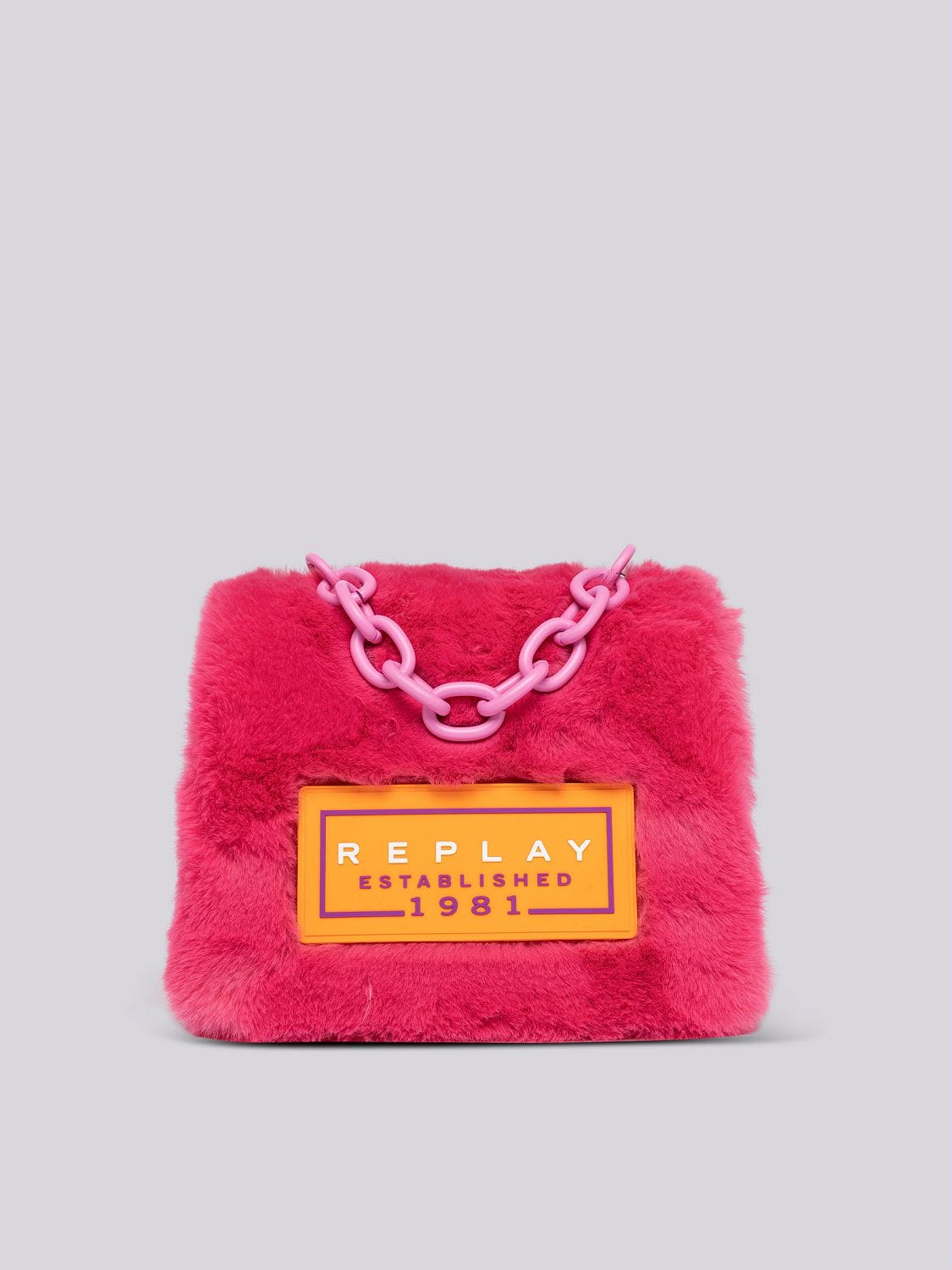 Hot pink fur purse sales