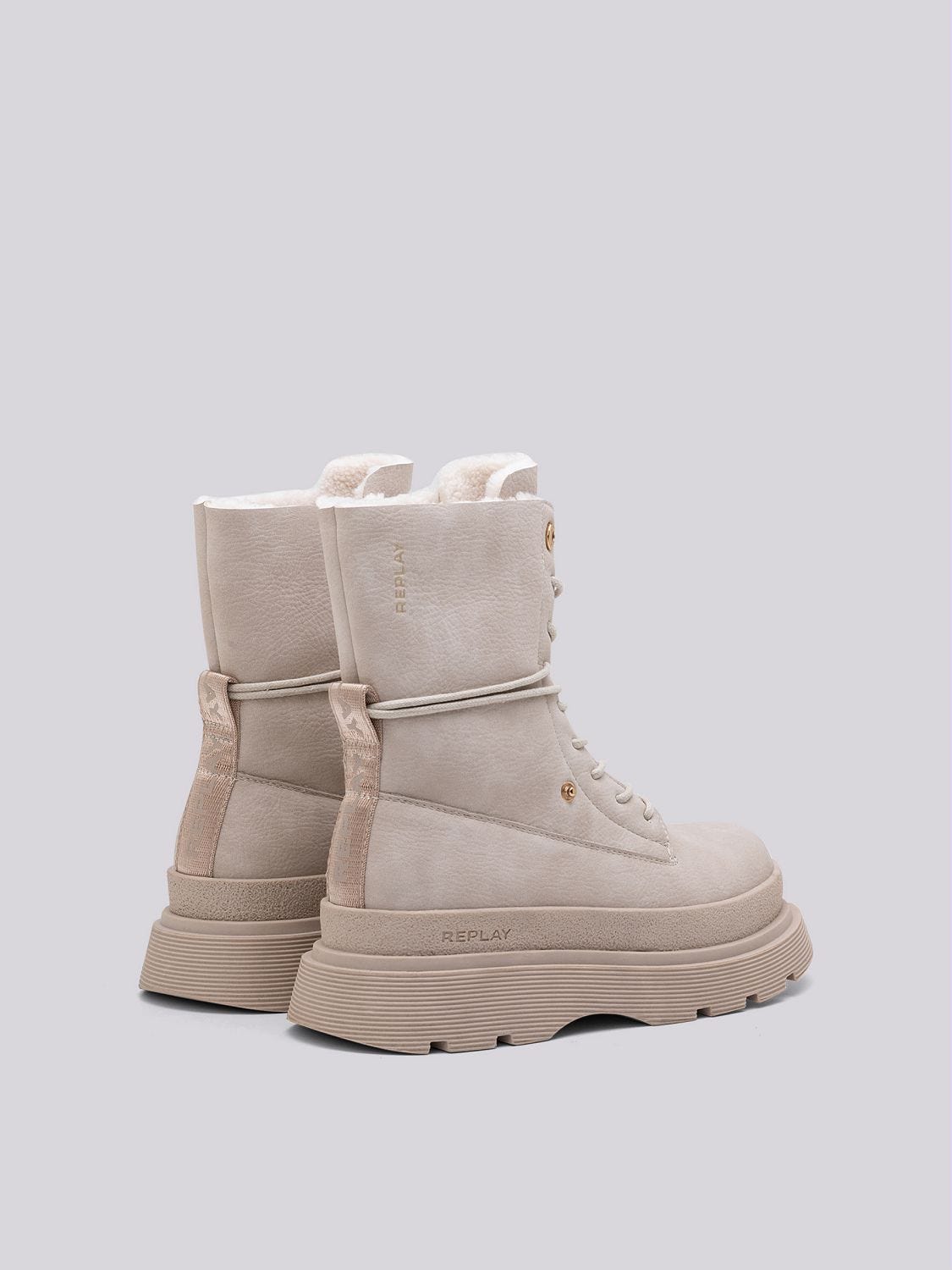ARTIC MOUNT COMBAT BOOTS WITH FAUX FUR