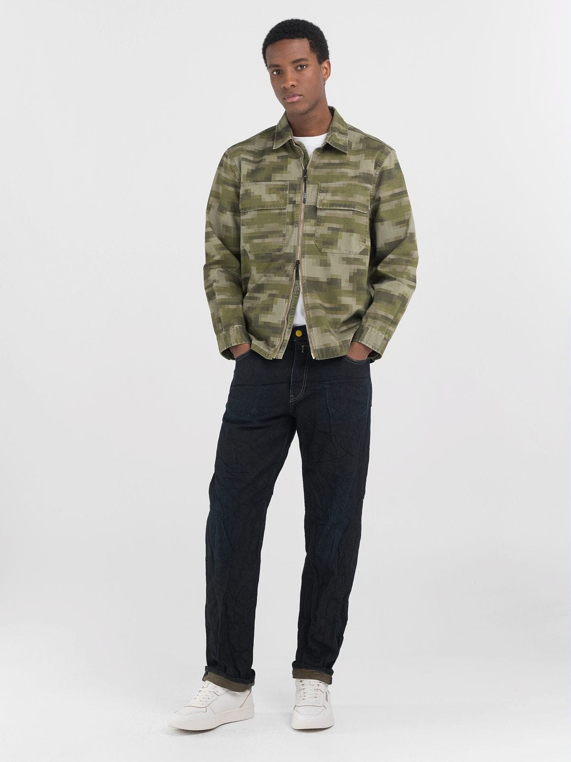 COTTON TWILL FULL ZIP SHIRT