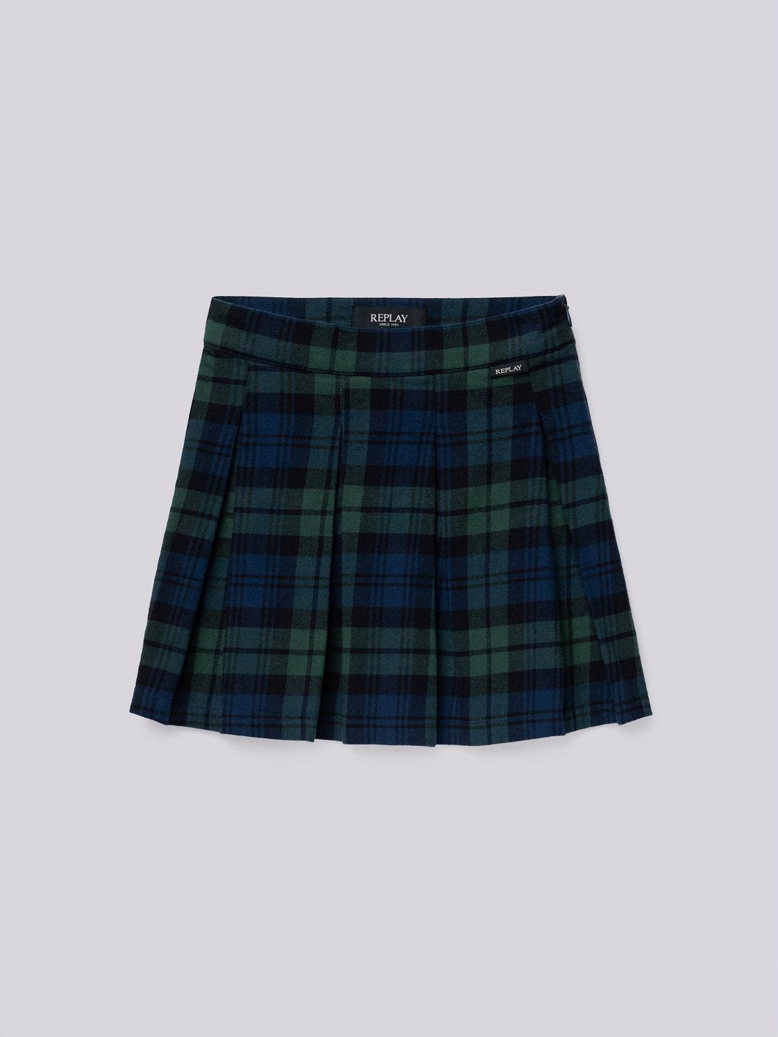 Replay green pleated skirt top