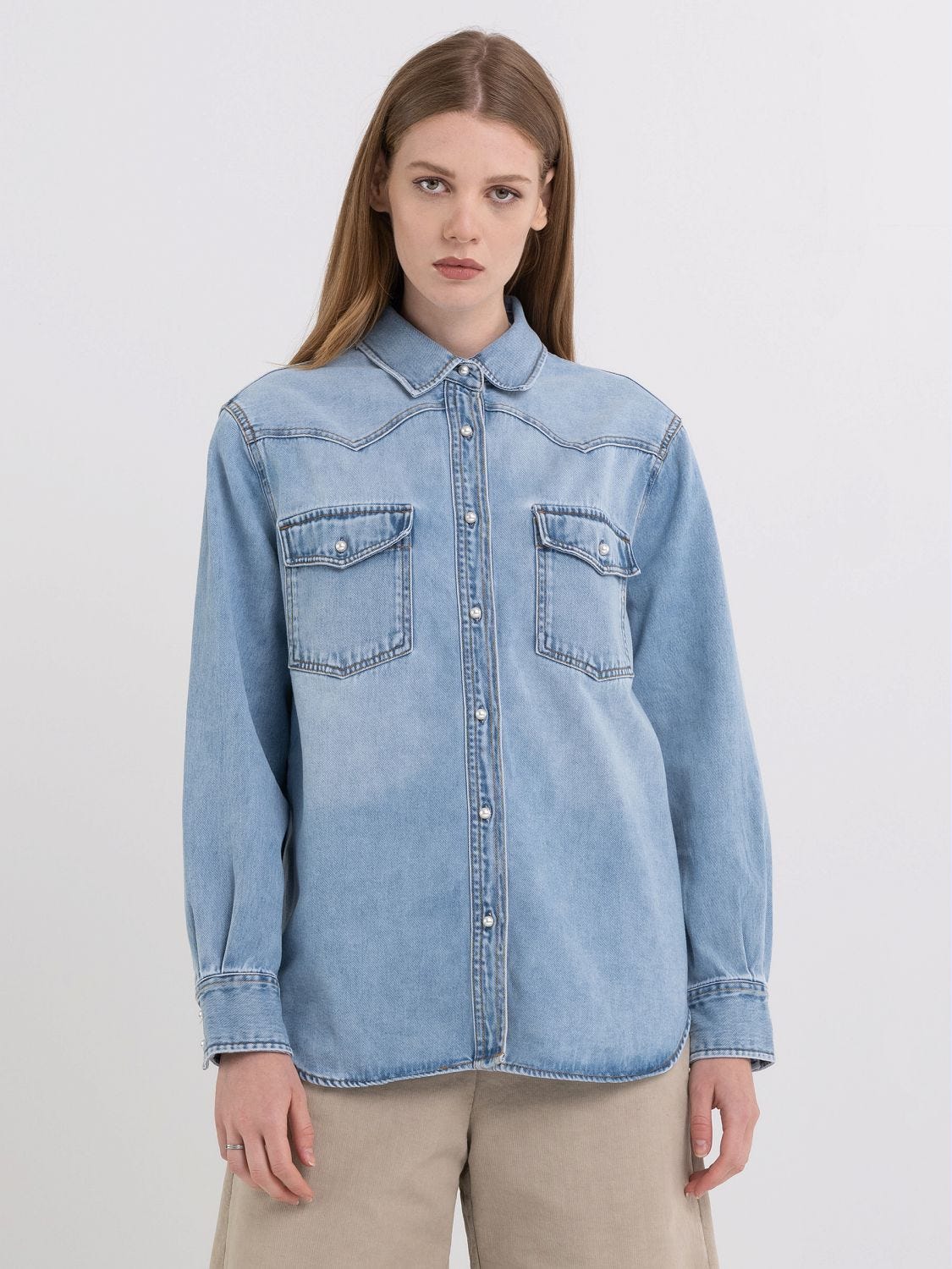 Shirt in comfort fit denim