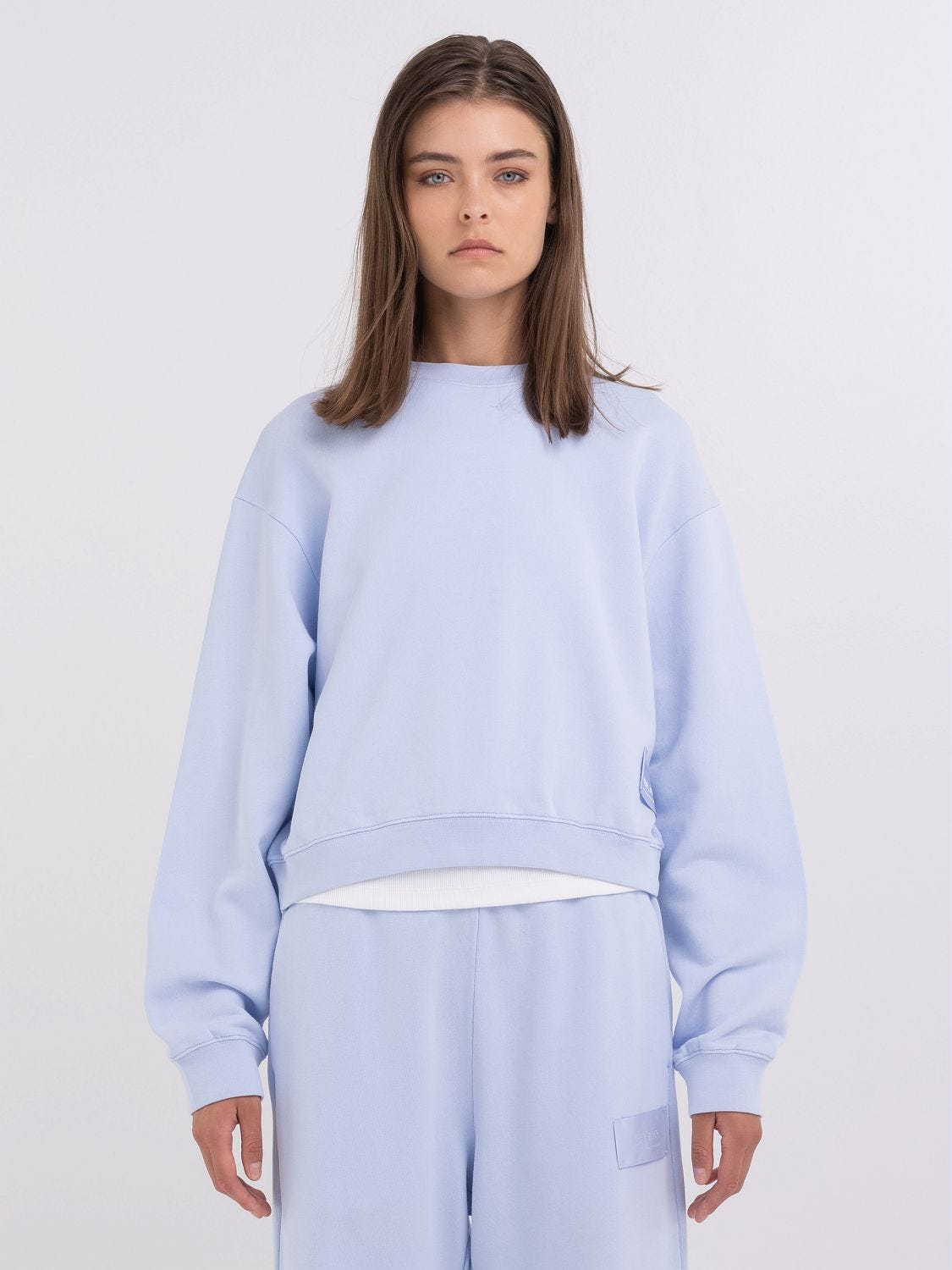 Cropped sweatshirt with mini print