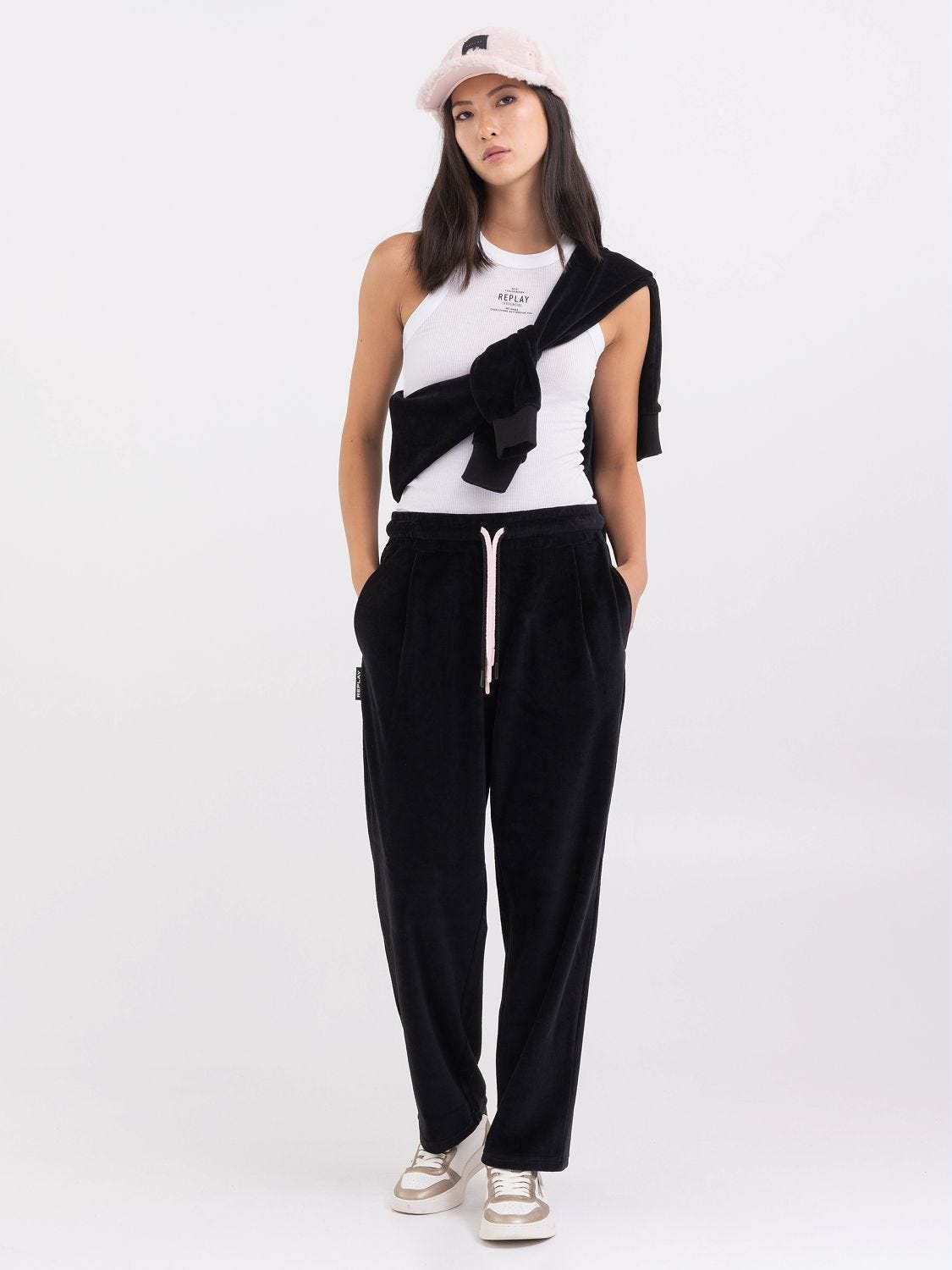 Womens black jogger trousers on sale