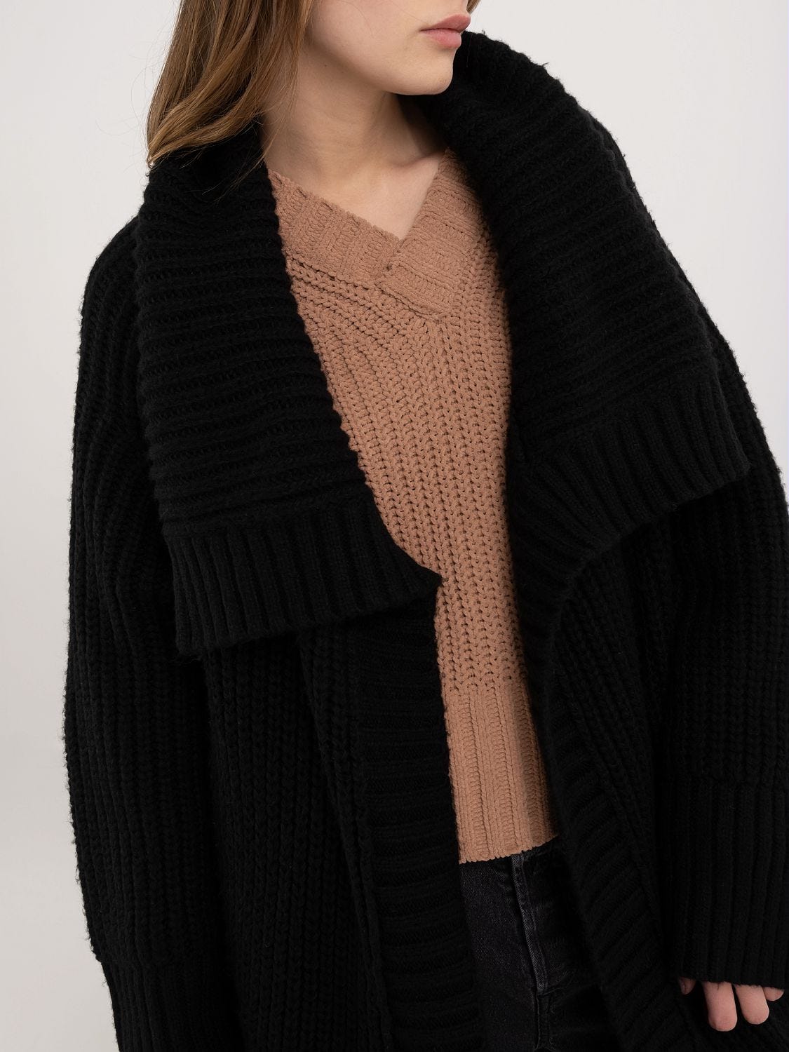 Maxi wool cardigan sales