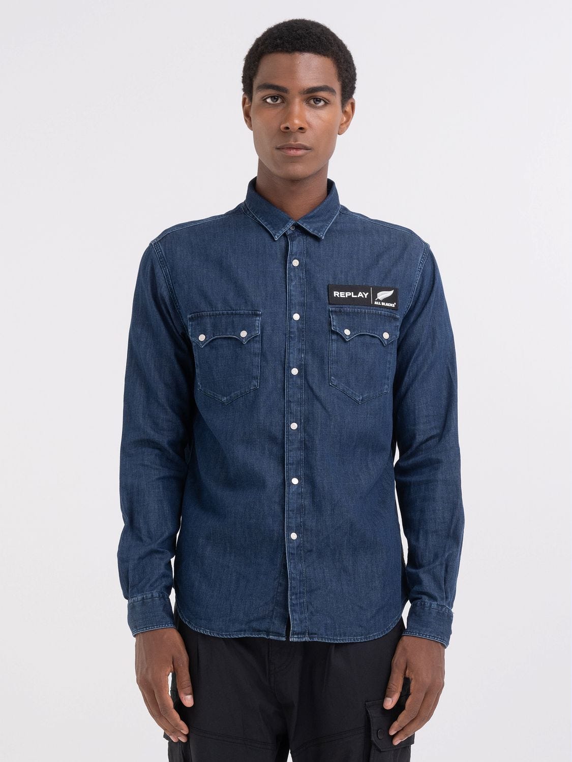 Replay blue jeans shirt top