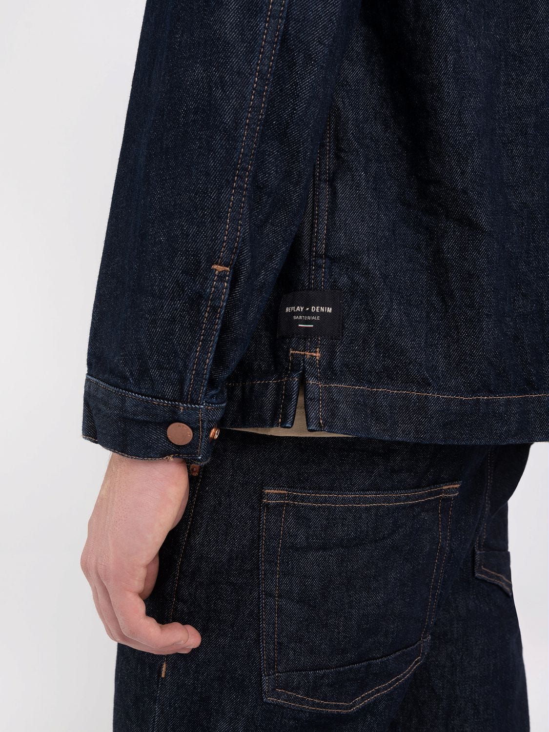 Replay denim jacket cheap mens