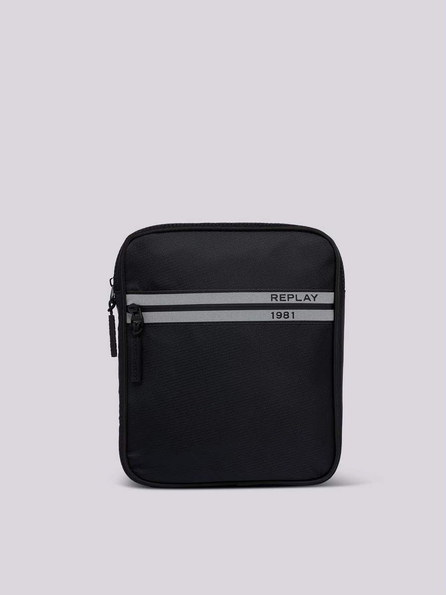 REPLAY Micro bag in textured recycled poly FM3645.000.A0464 BLACK 1