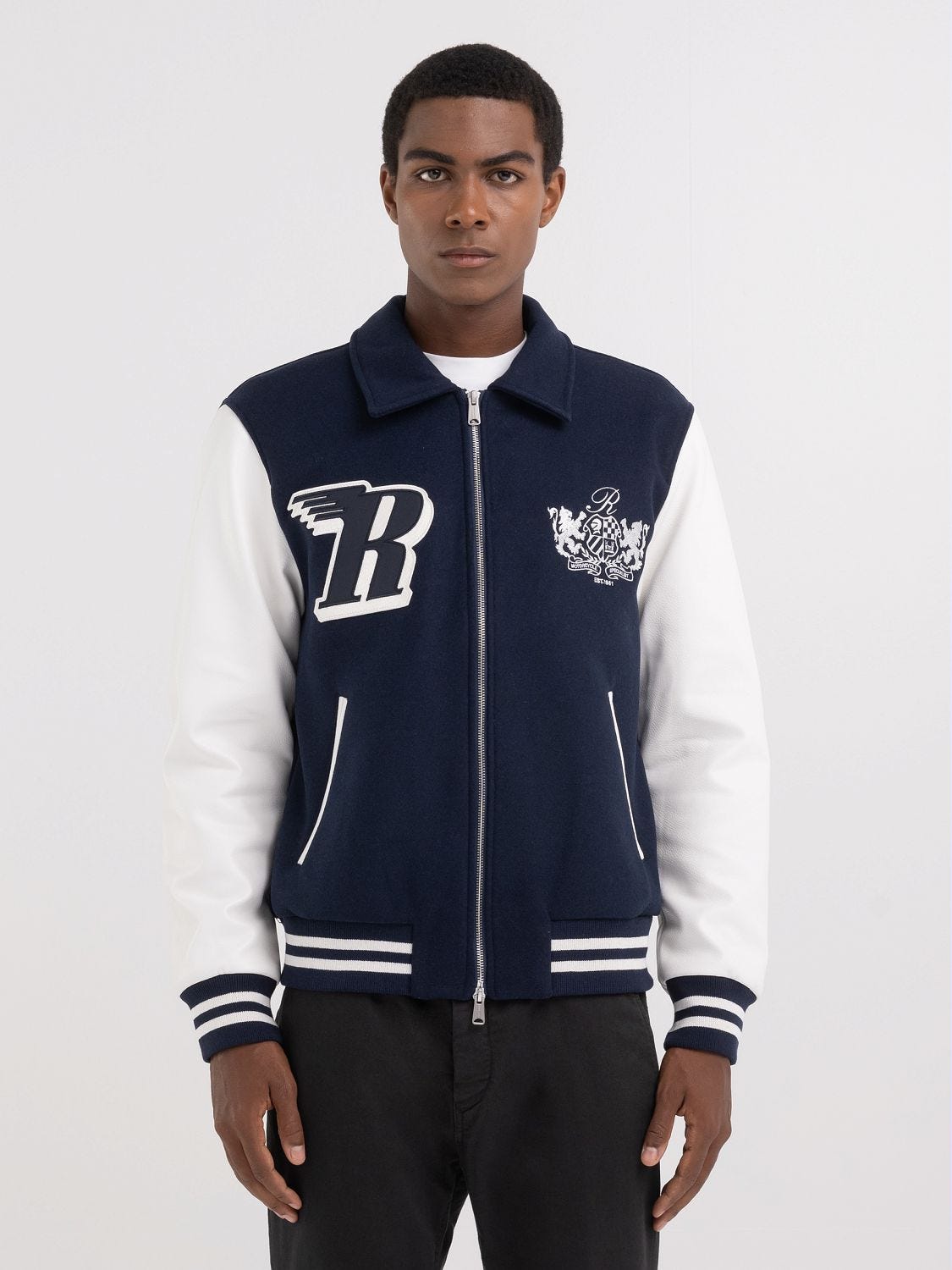 Varsity jacket discount with zipper