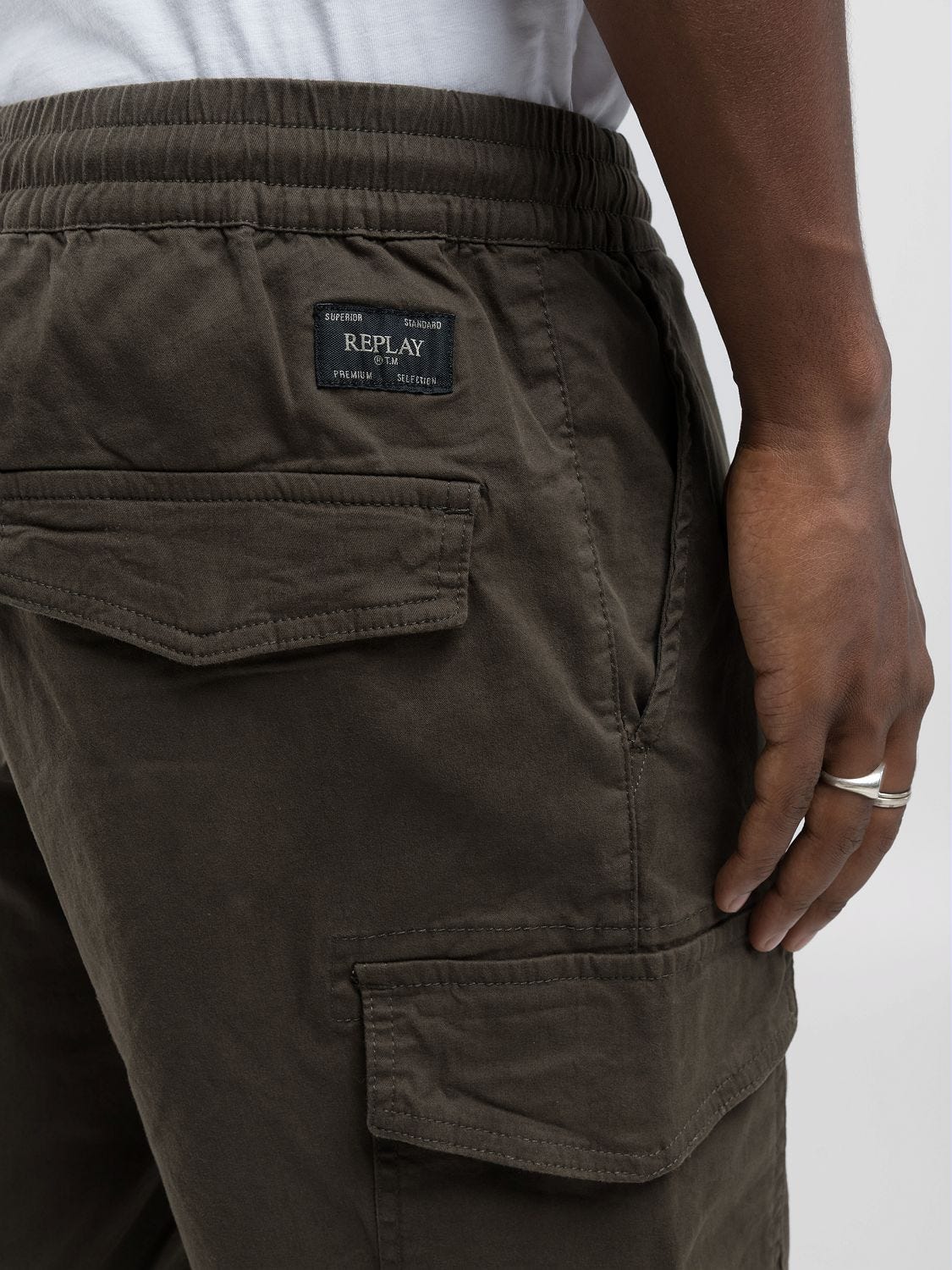 Olive cargo joggers clearance