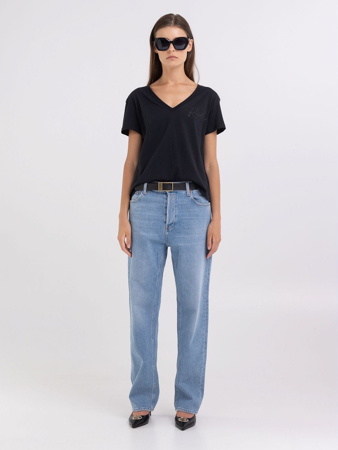 V-neck t-shirt with print