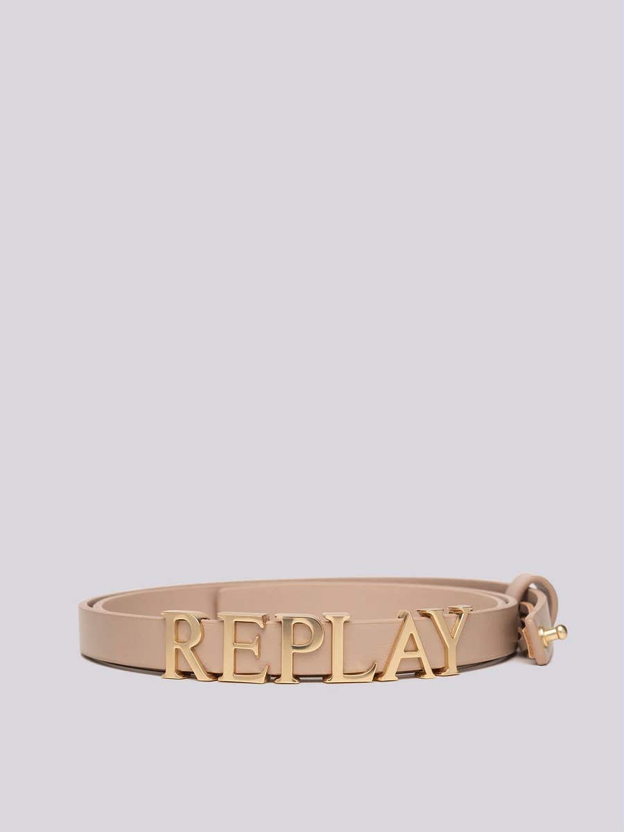 REPLAY Thin belt with lettering AW2549.005.A0458C LT SKIN 1