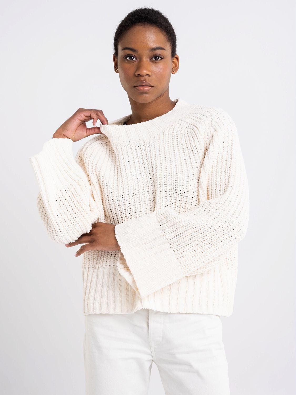 White chenille jumper discount