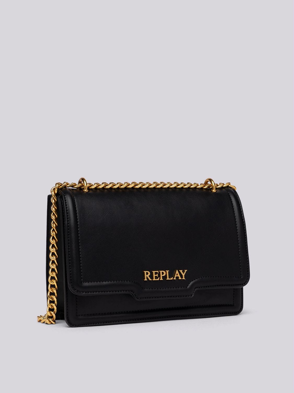 SOLID COLOUR CROSSBODY BAG WITH LOGO