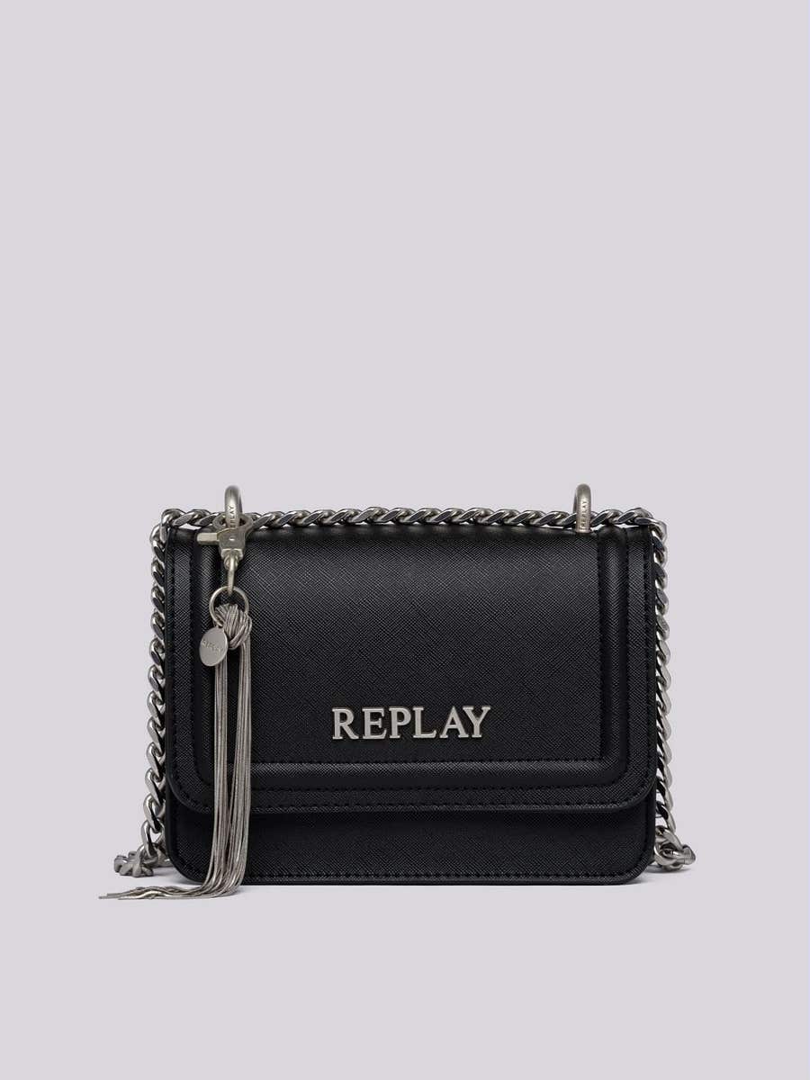 REPLAY REPLAY crossbody bag with saffiano effect FW3001.015.A0283 BLACK 1