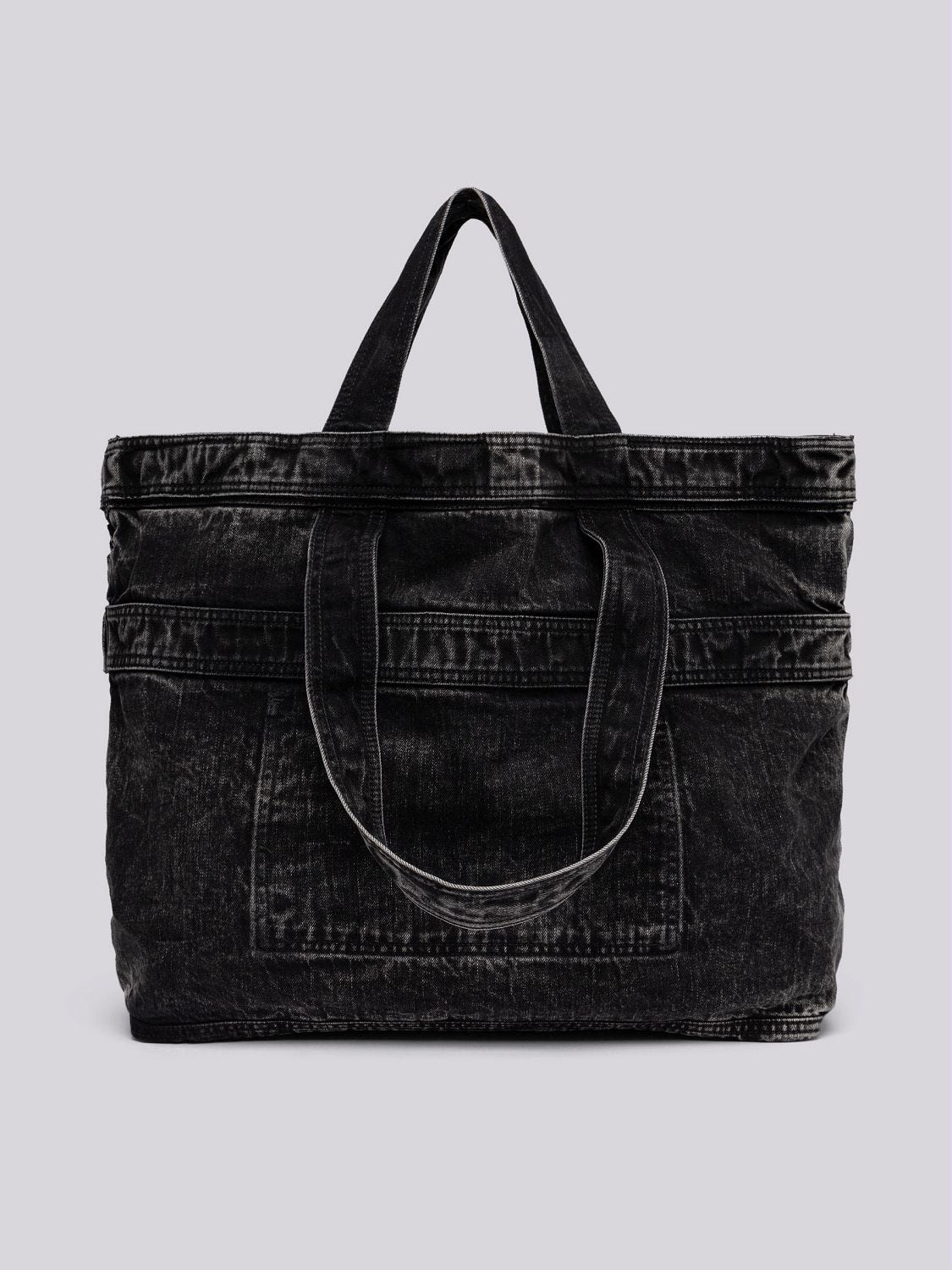WASHED DENIM-EFFECT SHOPPER