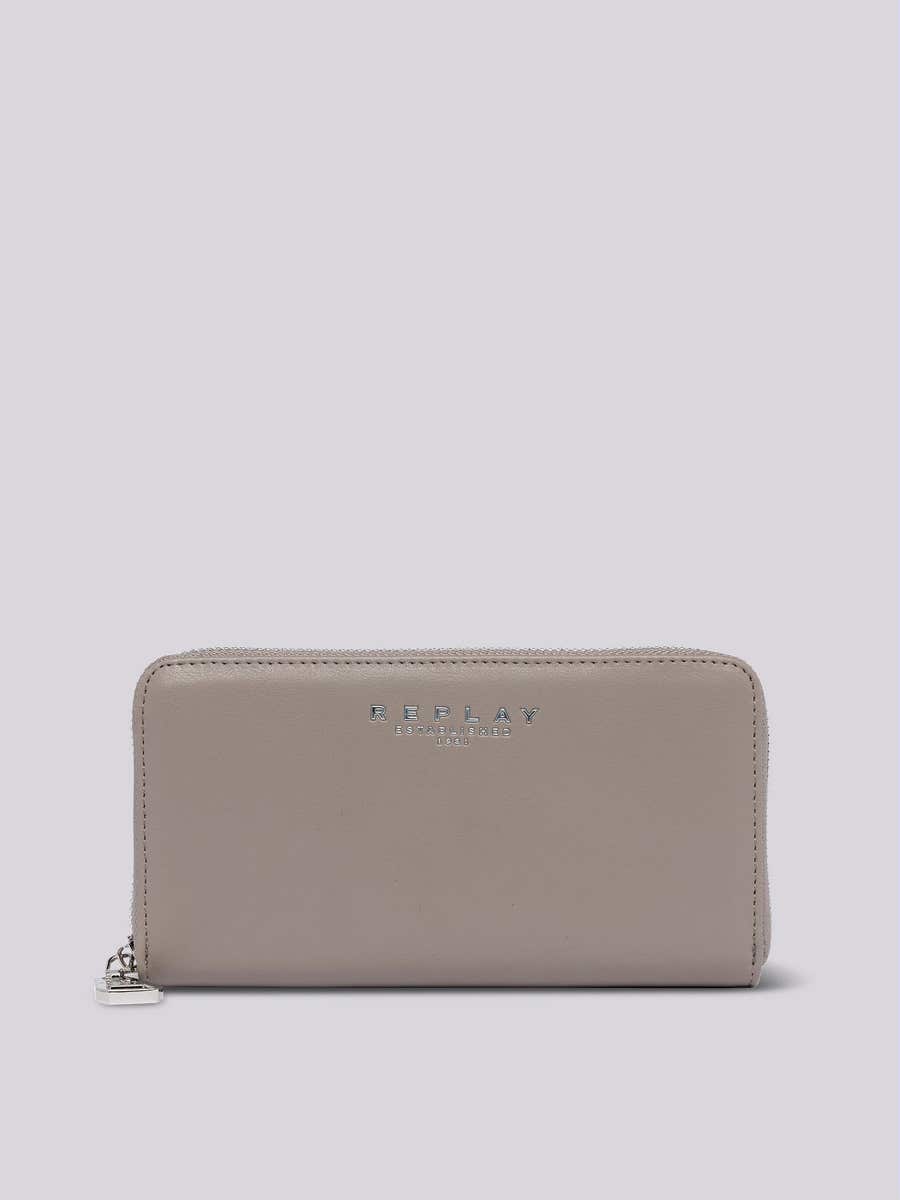 REPLAY Solid-coloured wallet with logo FW5322.000.A0458A IRON BLACK 1