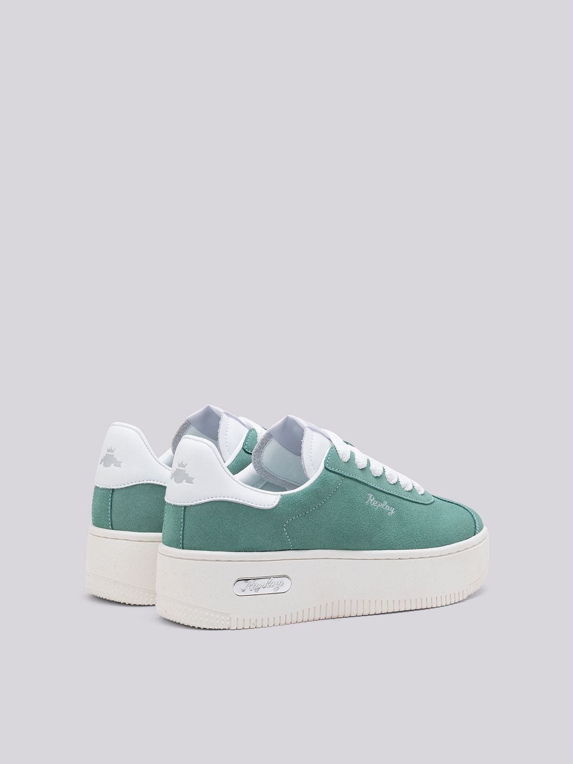 Puma suede platform verde best sale