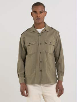 Relaxed fit Replay Sartoriale twill shirt