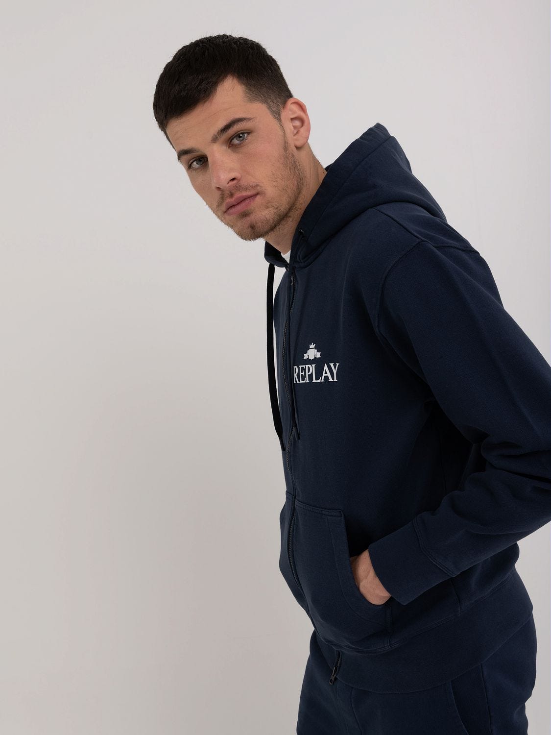 Replay zip hoodie top