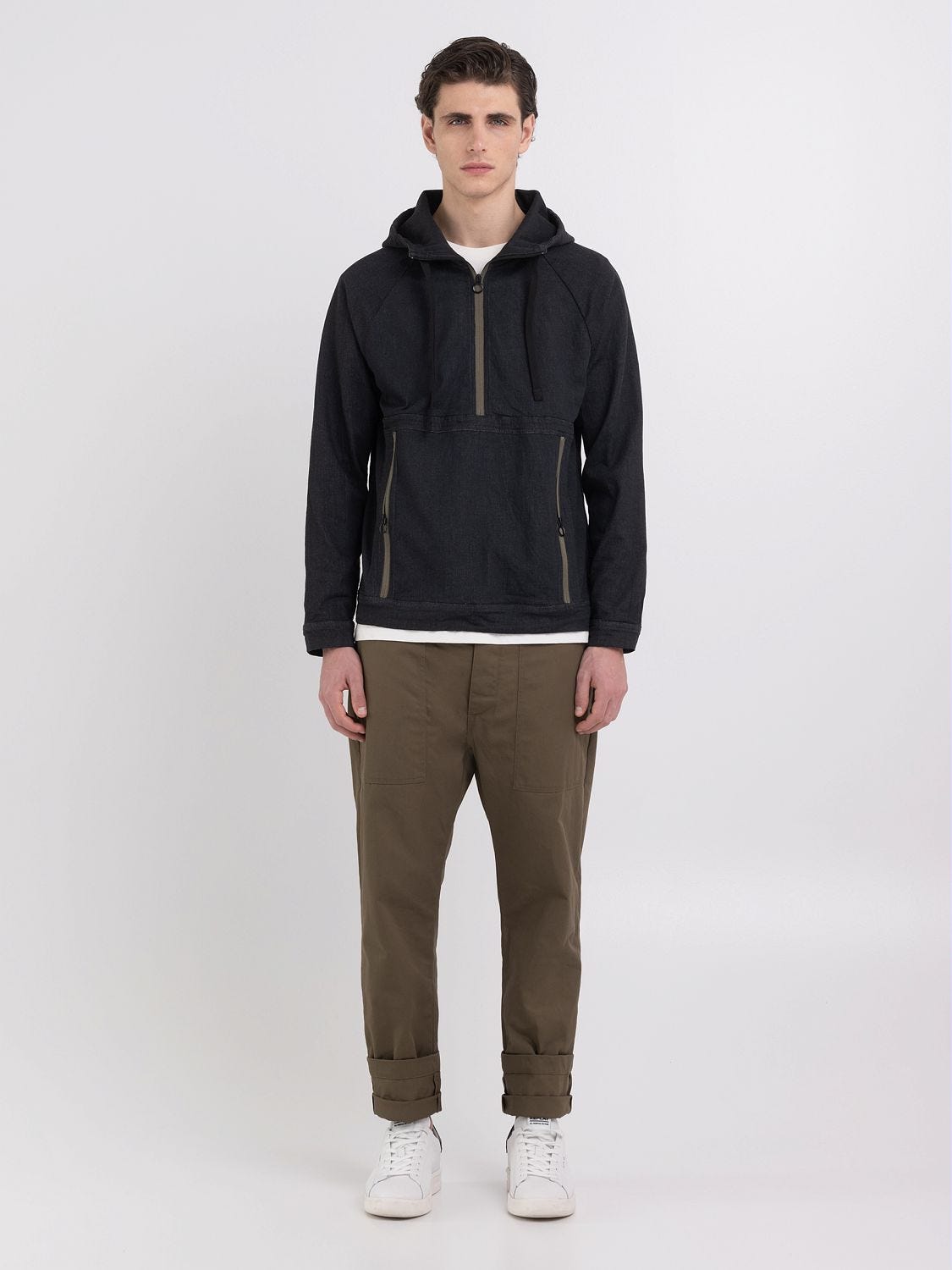 Replay Sartoriale hoodie in black denim