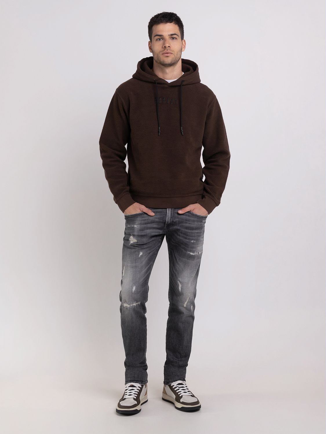 Mens replay hoodie online