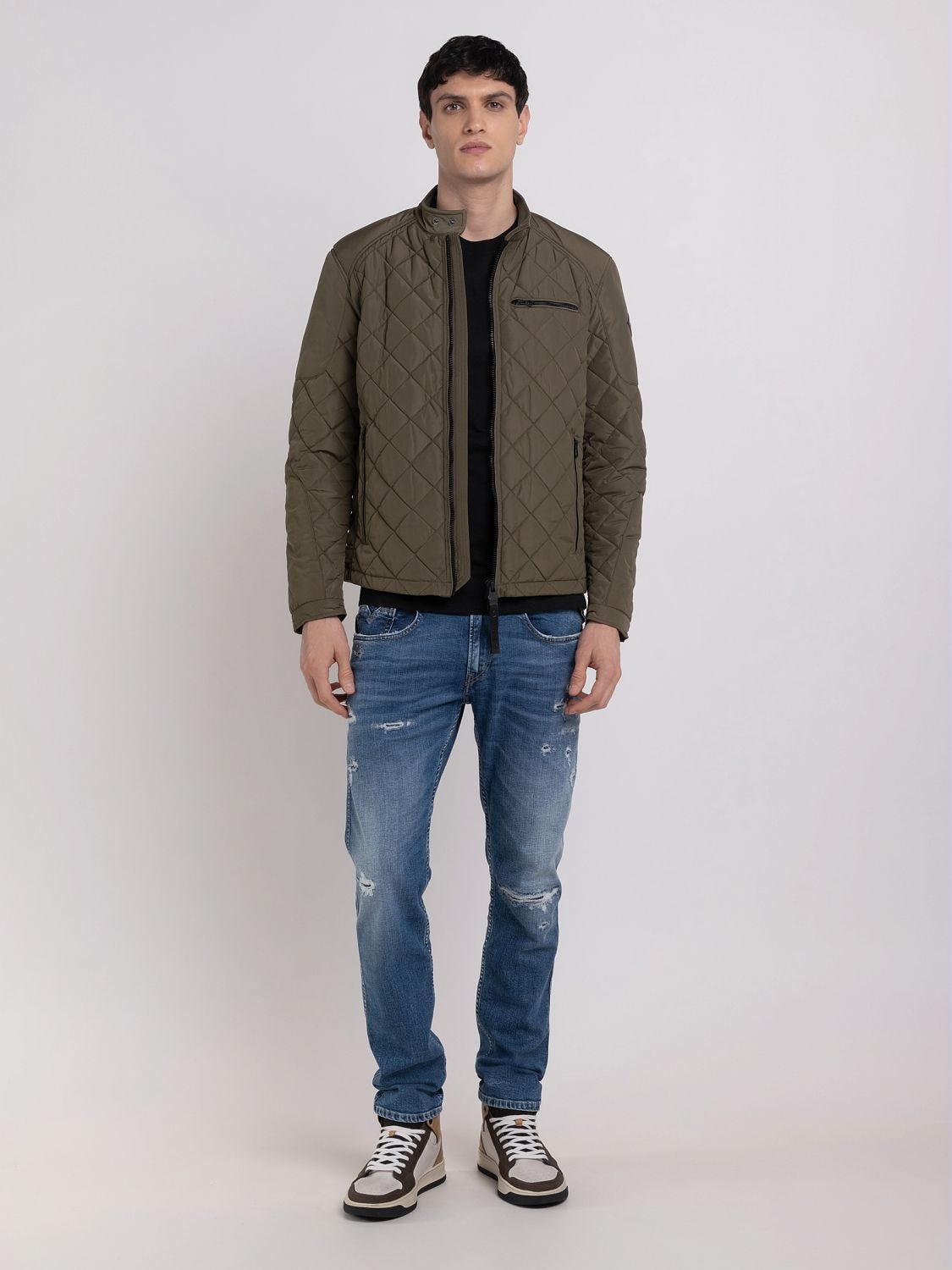 Quilted short jacket hot sale