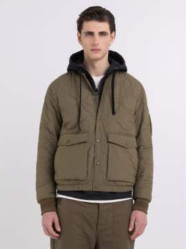 Replay Sartoriale quilted bomber jacket in nylon