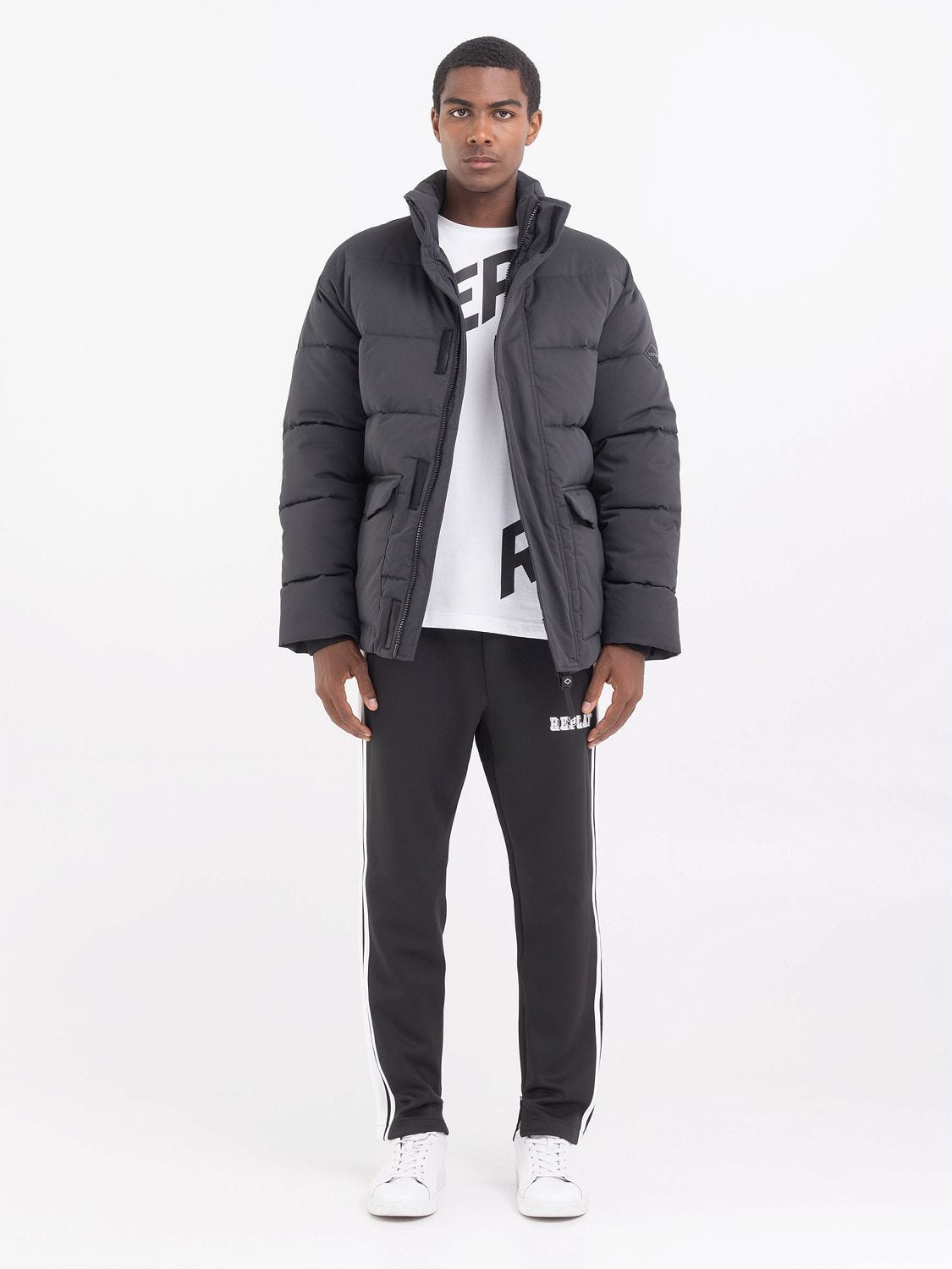 Short black quilted jacket new arrivals