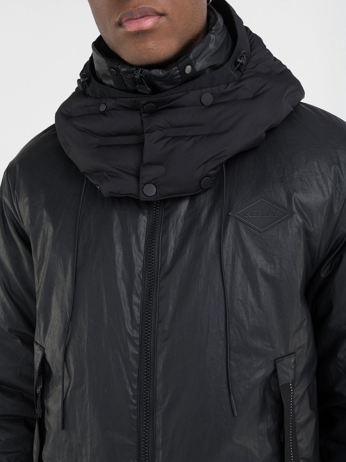 HOODED POPLIN JACKET