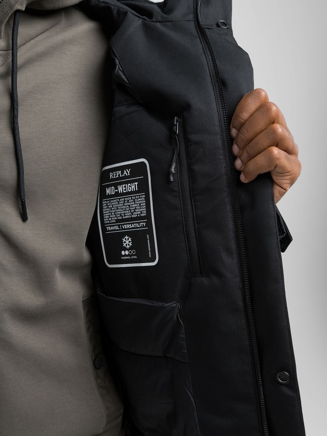 Details parka in a pocket sales