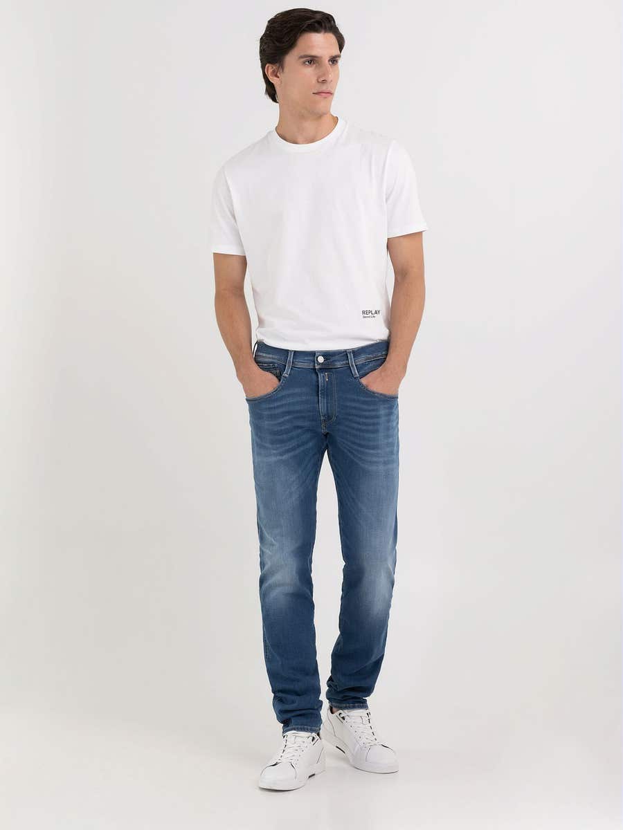 REPLAY Slim fit Anbass jeans M914Y .000.661 A06 MEDIUM BLUE 1