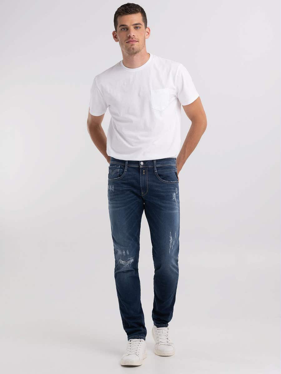 REPLAY Slim fit Anbass jeans M914Y .000.661XI20 DARK BLUE 1