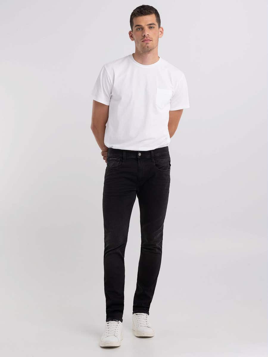 REPLAY Slim fit Anbass jeans M914  .000.661 E01 BLACK 1