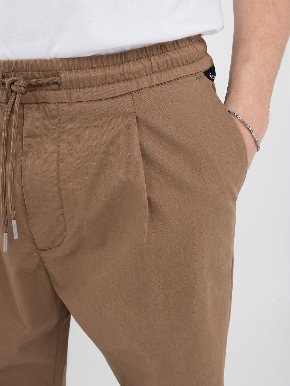 STRETCH COTTON TWILL TROUSERS