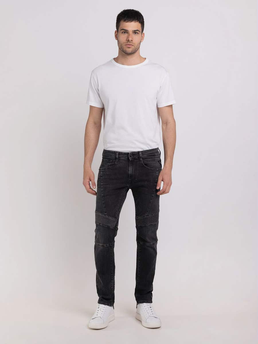 REPLAY Skinny fit low crotch Zaldok jeans MA905Y.000.85B 504 BLACK DELAVÈ 1
