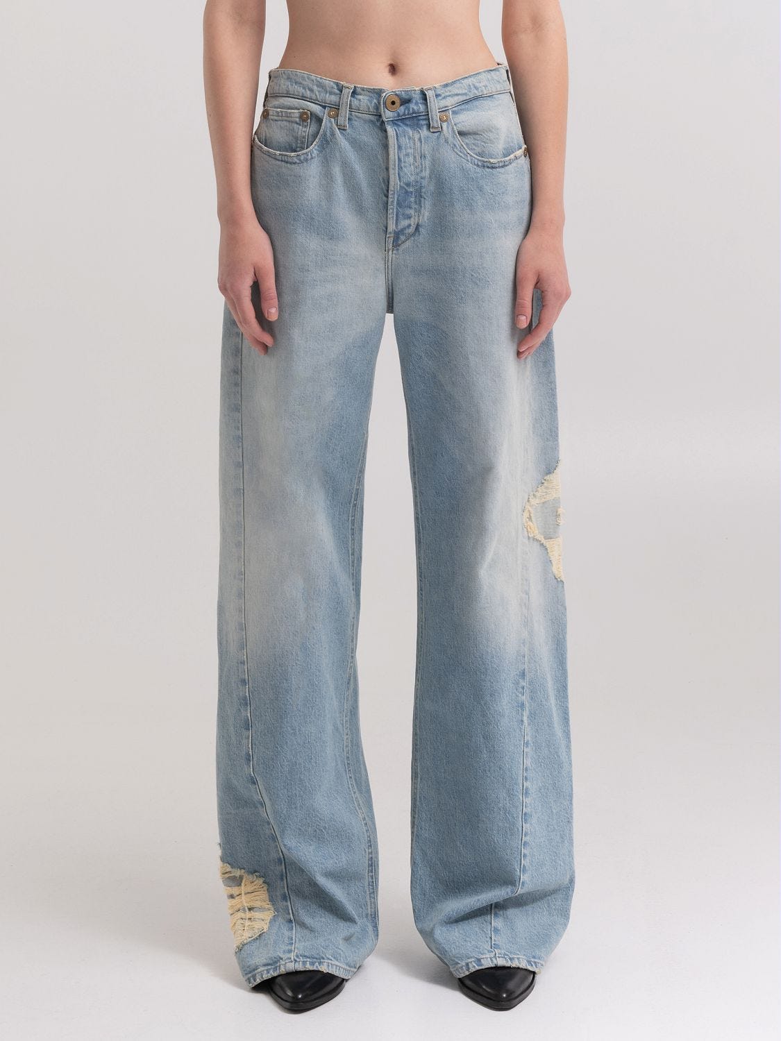 R13 Gray Damon Jeans