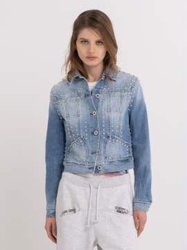 We Are Replay denim jacket with studs