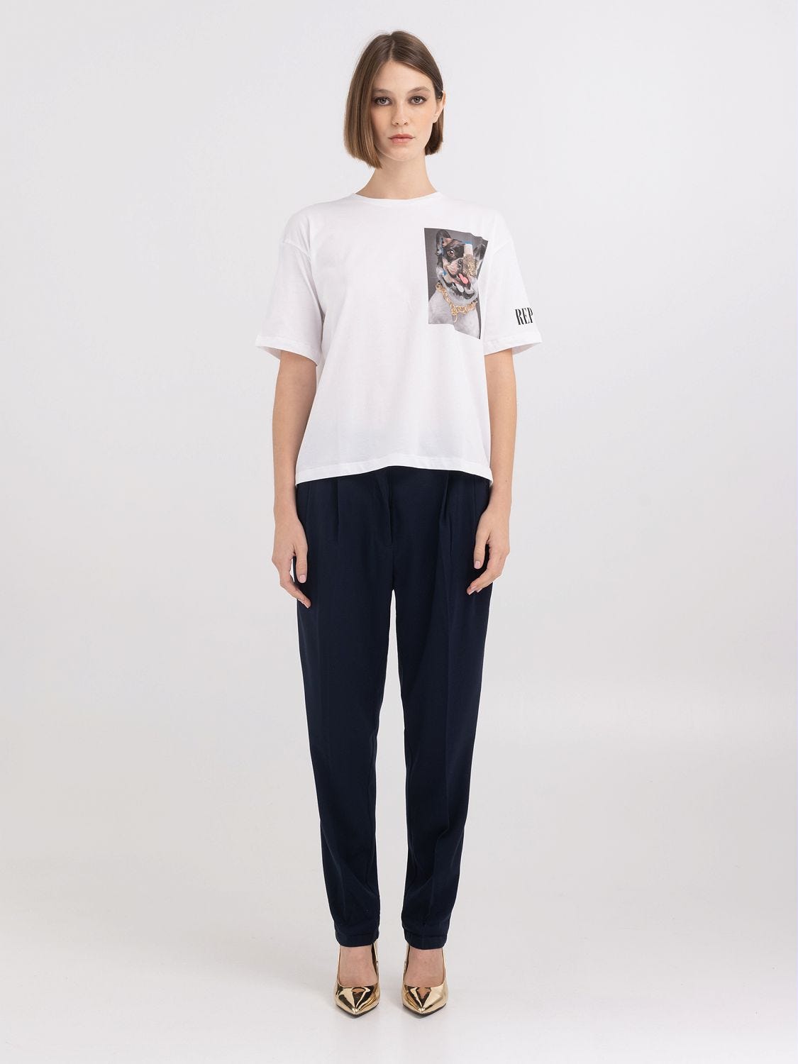 Boxy fit t discount shirt