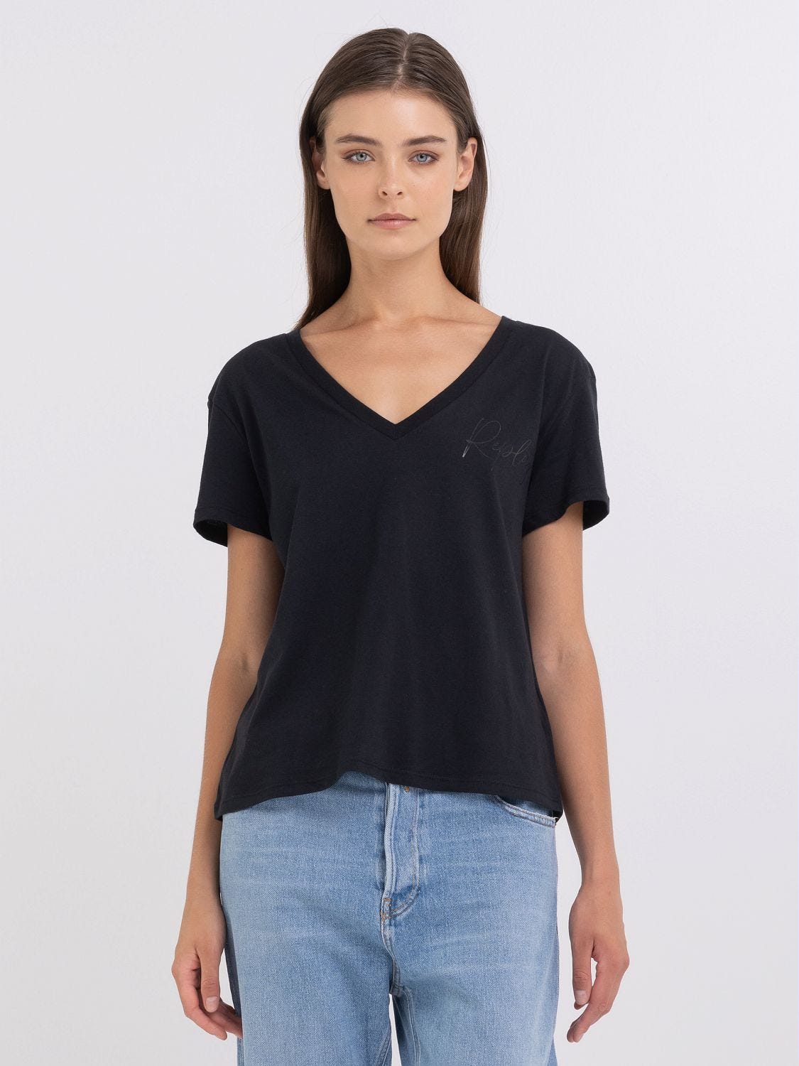 V-neck t-shirt with print