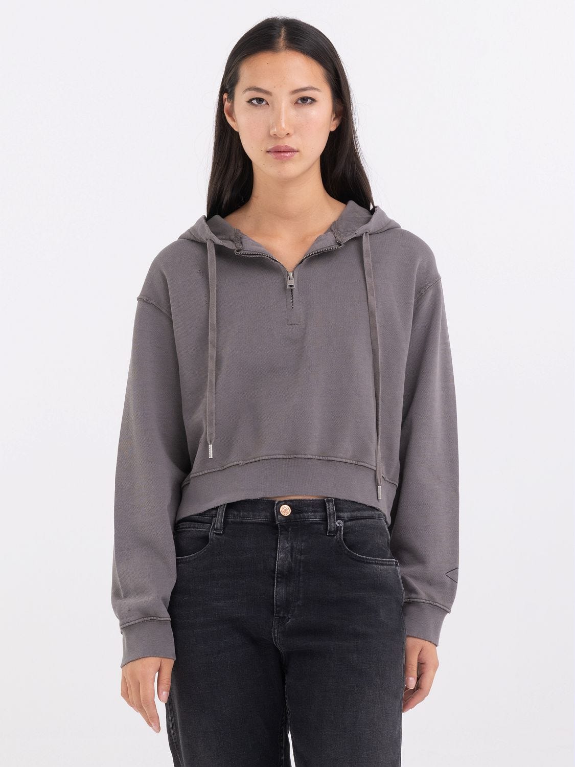 Urban outfitters cropped new arrivals hoodie